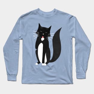 Washing Tuxedo Cat Long Sleeve T-Shirt